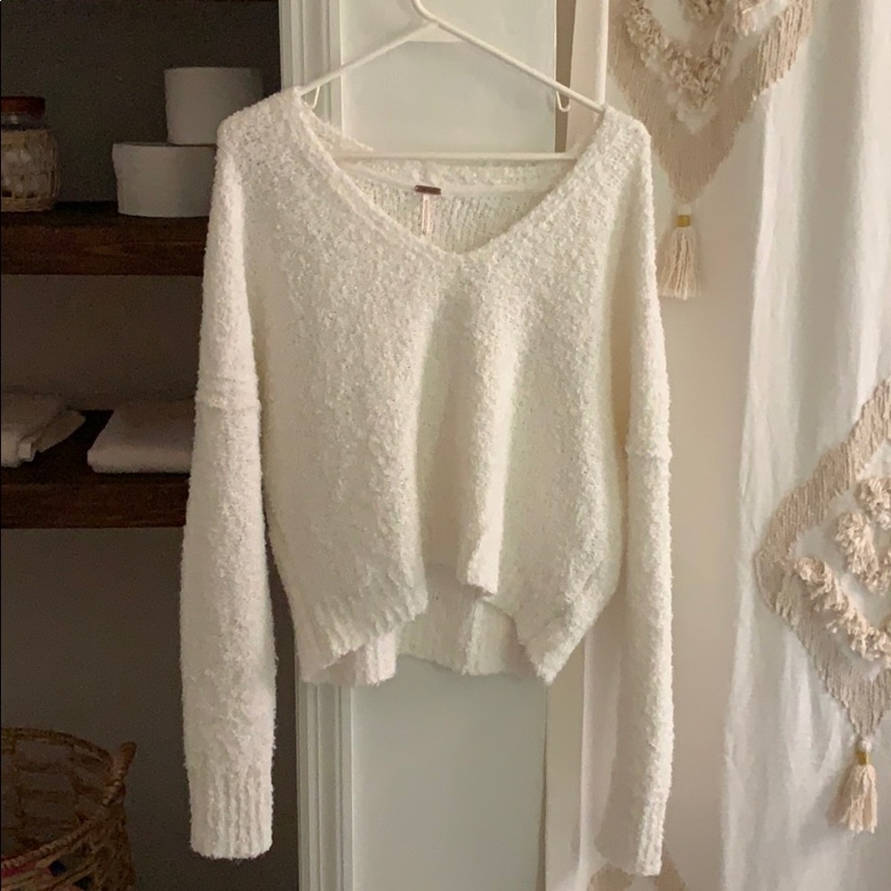 Free people white sweater